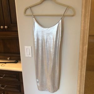 Metallic Silver Bodycon